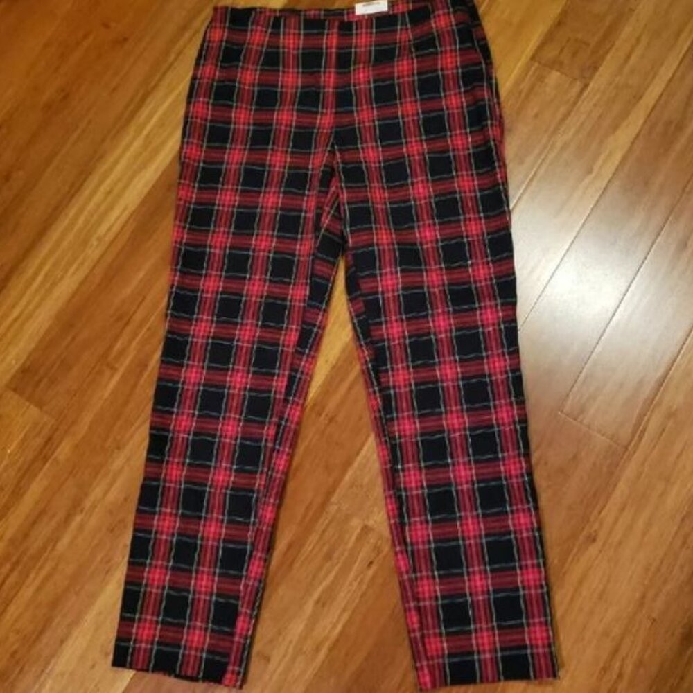 Plaid Skinny Pants - Size 6